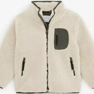 🌱Zara Kids Beige Fleece Jacket Size 9 NWT